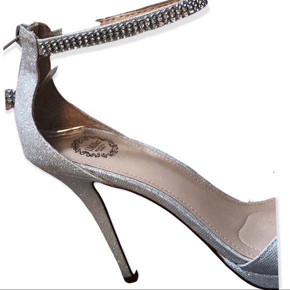 I. Miller Open Toe Rhinestone Ankle Pump - Picture 4 of 12